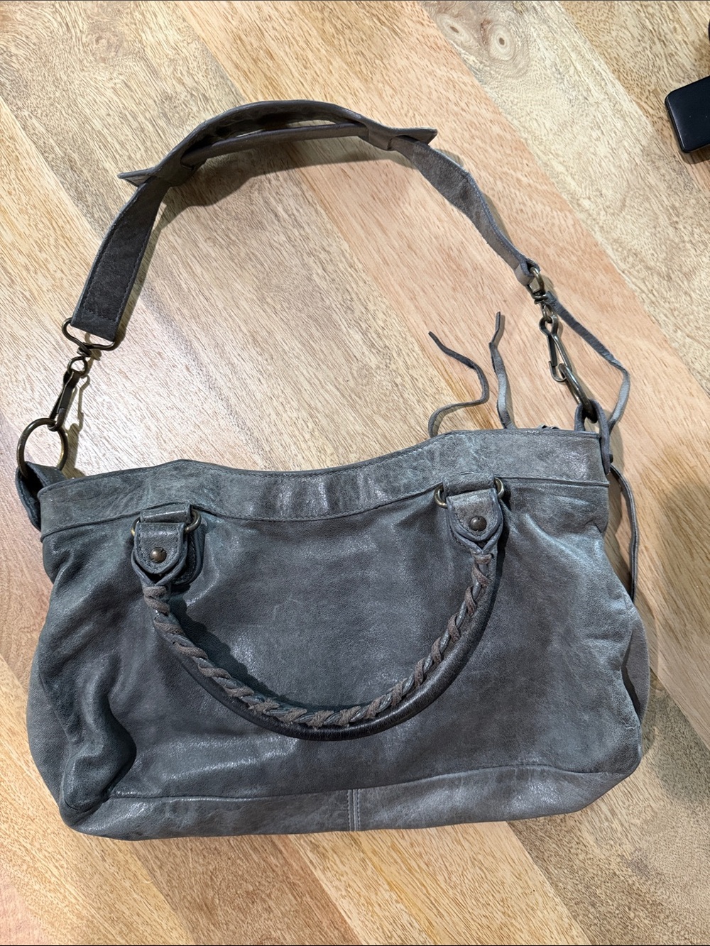Vintage Balenciaga City Handle Bag 103208 213048 Leather Gray Authentic F0605423 - Picture 9 of 14